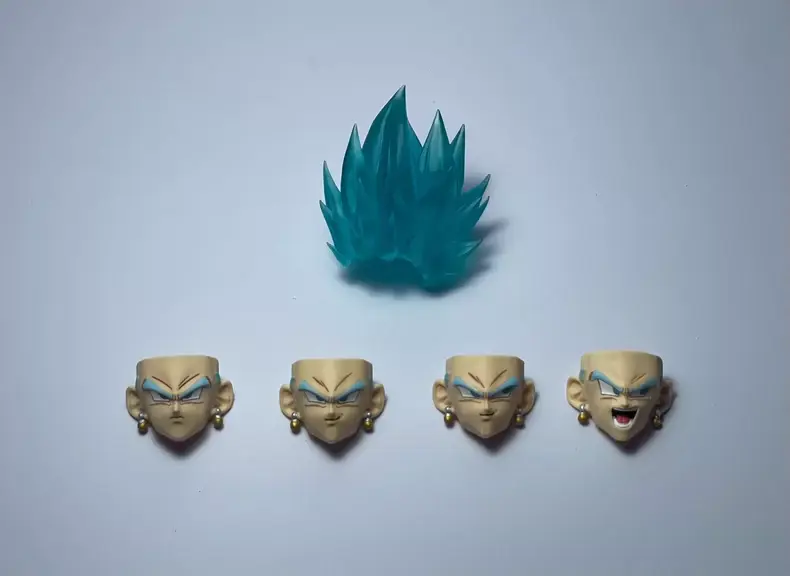 In Stock HM Dragon Ball Z Vegetto Head Accessories Super Saiyan Vegetto Anime Action Figure Collection model Toys Gifts