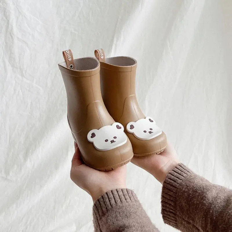 Toddler Kids Rain Boots Children Rubber Rain Boot Cartoon Cute Bear Rabbit Shoes for Boys Girls Waterproof EVA Non Slip