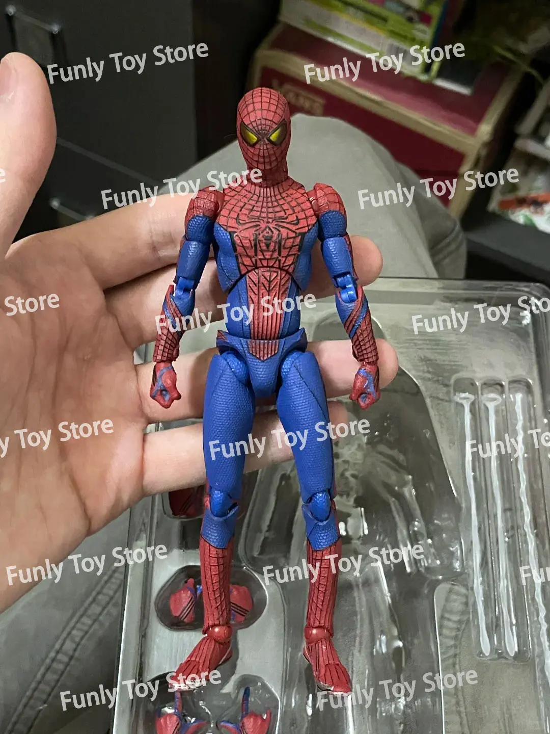 Ct Toys Spiderman Mafex 001 Peter Parker Andrew Garfield The Amazing Spider-Man Shf Anime Action Figure Figurine Customized Toys
