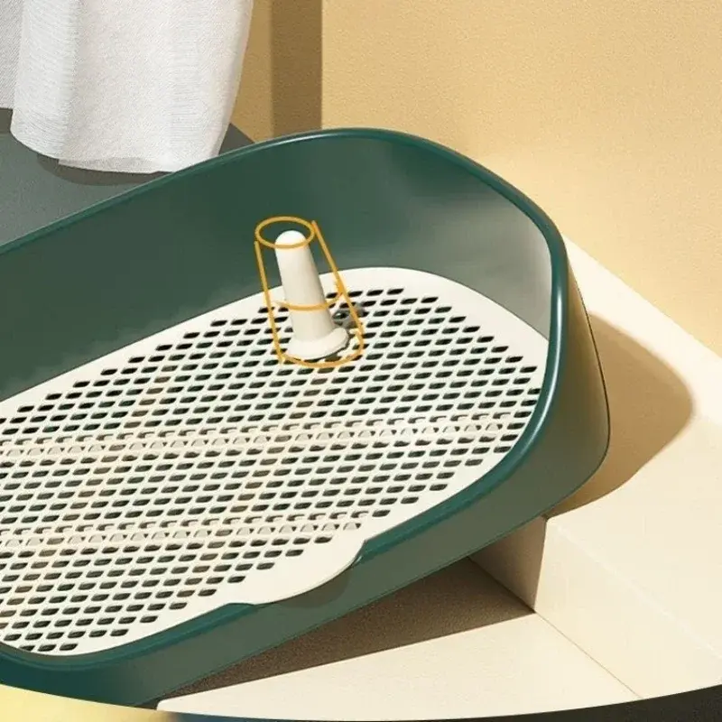 Portable Pet Toliet Training Plastic with Pillar Toilet Mat Training Potty Dog Pad Tray Toilet Training Urinary Trainer Pee Pad