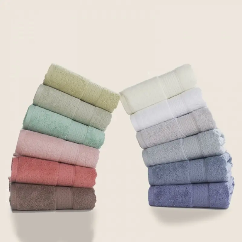 3pcs Towel Set 100%Cotton Face+Bath Washcloth for Adults Kids,Beach Towels,Soft,Absorption,Simple Style Hotel Bathroom Textile