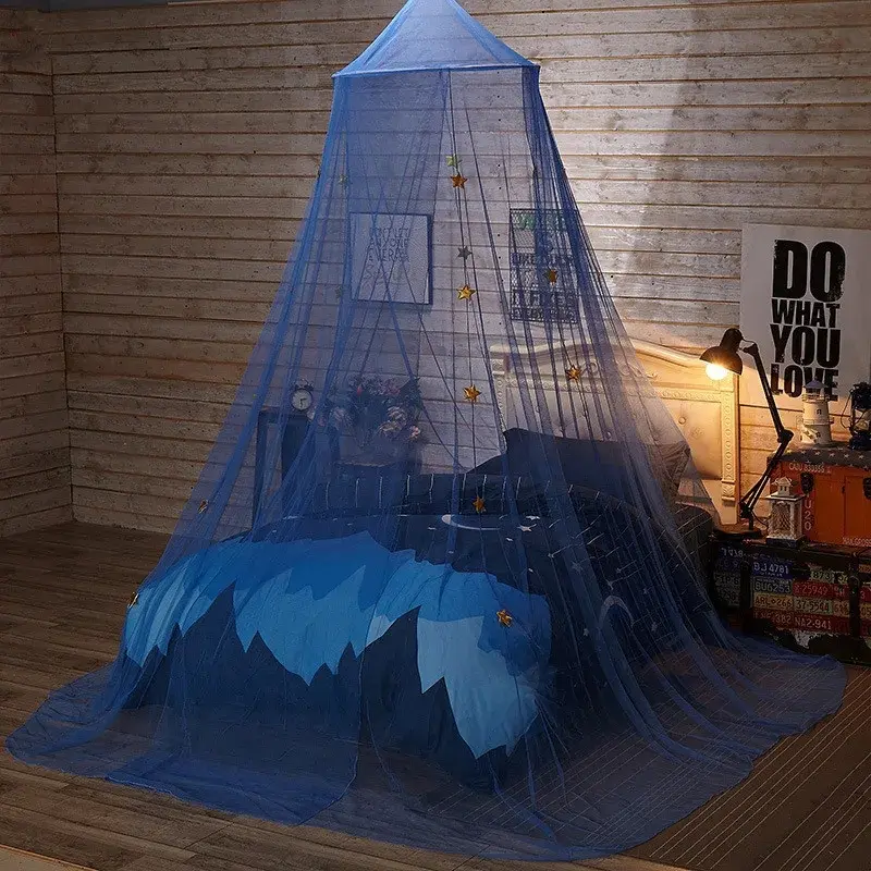 Summer Star Mosquito Net Blue Encrypted Dome Dream Children Insect Bed Canopy Netting Hung Mosquito Nets Curtain Bedroom Decor