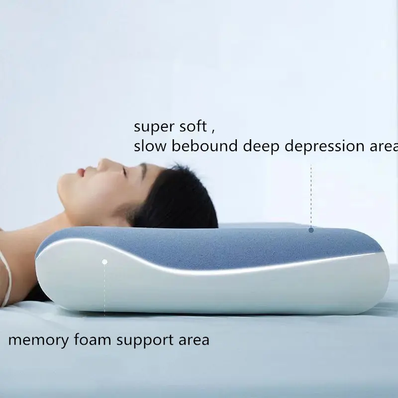 Zero Pressure Cervical Memory Foam Sleeping Pillow Ergonomic Contour Orthopedic Contoured Neck Support Pillows For Home Hotel