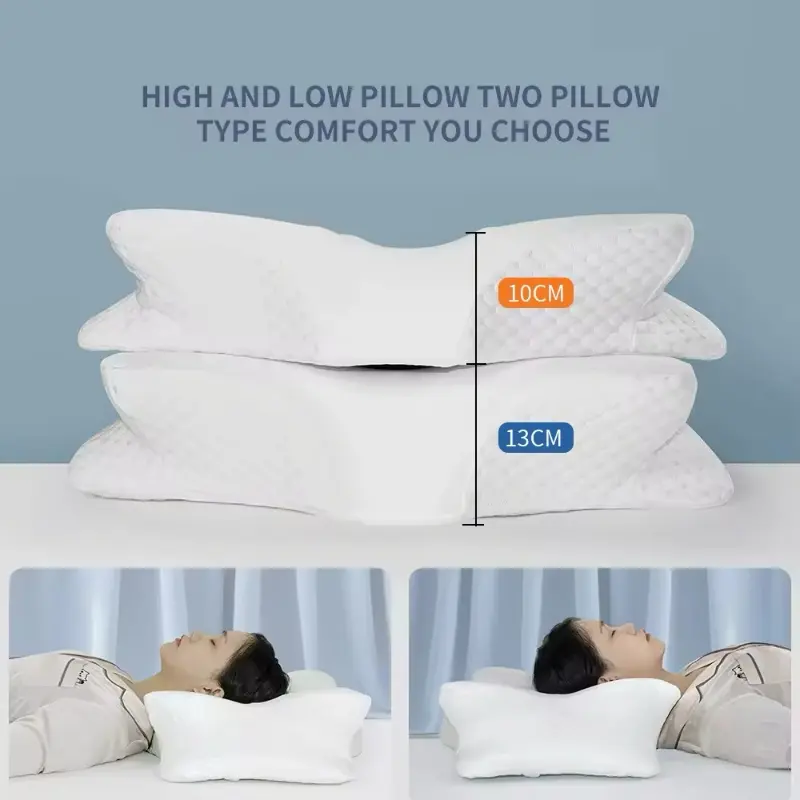 Memory Foam Pillows Butterfly Shape Relaxing Cervical Slow Rebound Neck Pillow Pain Relief Sleeping Orthopedic Pillow Beding