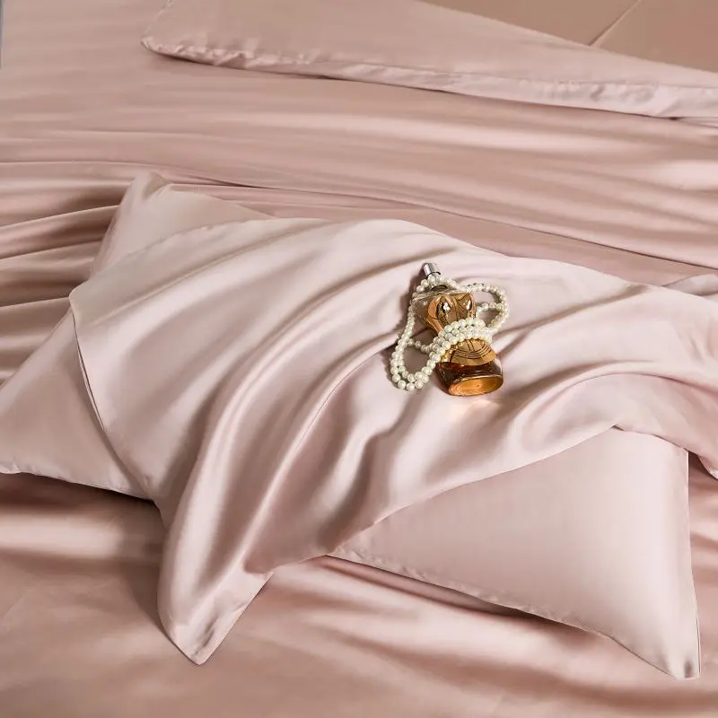 Silky Natural Bamboo Pillowcase Lyocell Fiber Pillowcase Cooling Summer Bed Home White Pillow Cover 48*74cm*2pcs