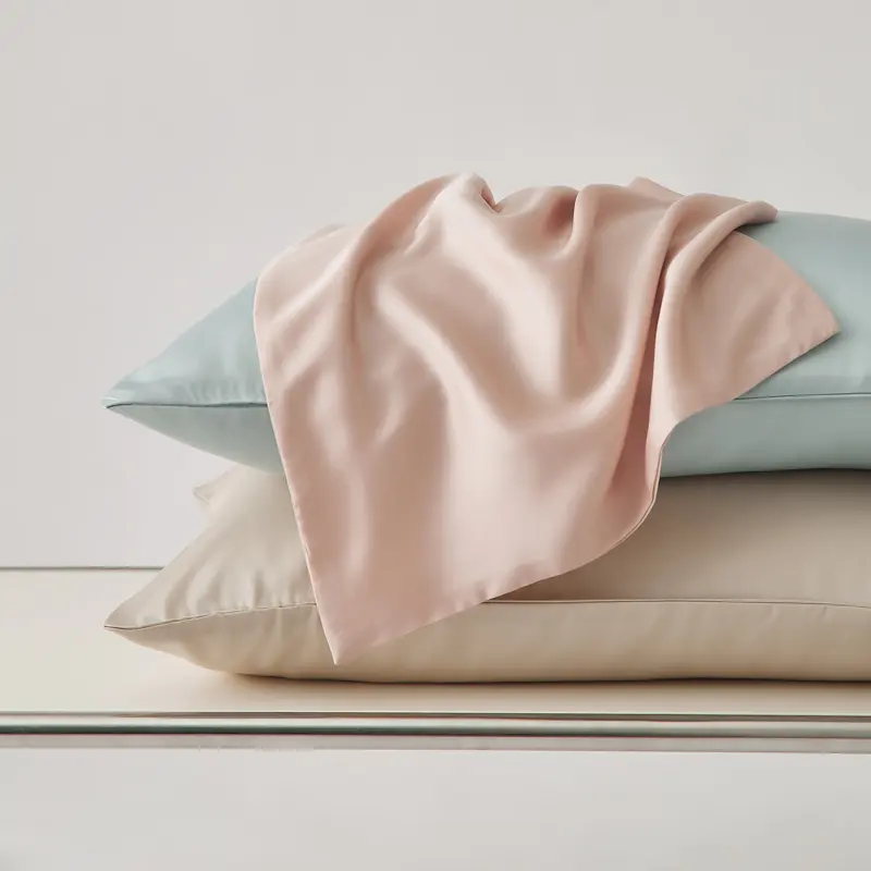 Silky Natural Bamboo Pillowcase Lyocell Fiber Pillowcase Cooling Summer Bed Home White Pillow Cover 48*74cm*2pcs