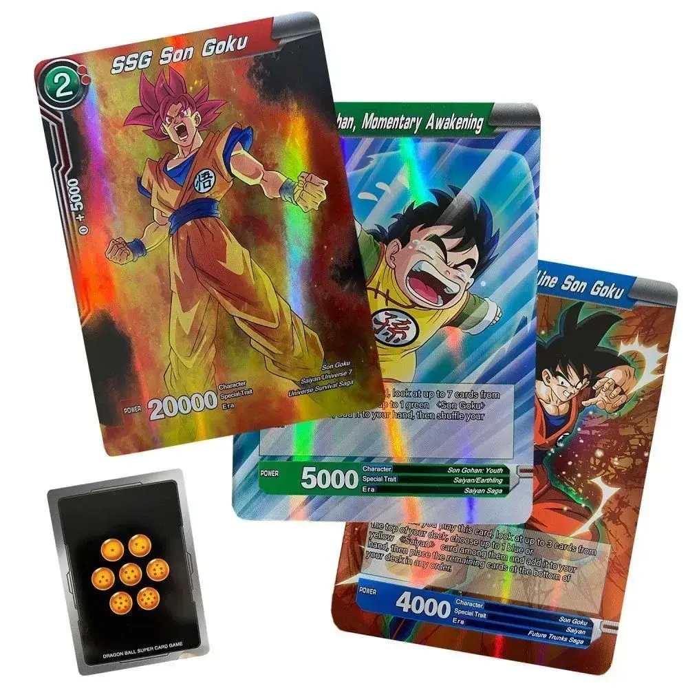 Dragon Ball Cards in English Shiny Son Goku Saiyan Vegeta Collection Card Anime Battle Carte for Children Gift Toy!