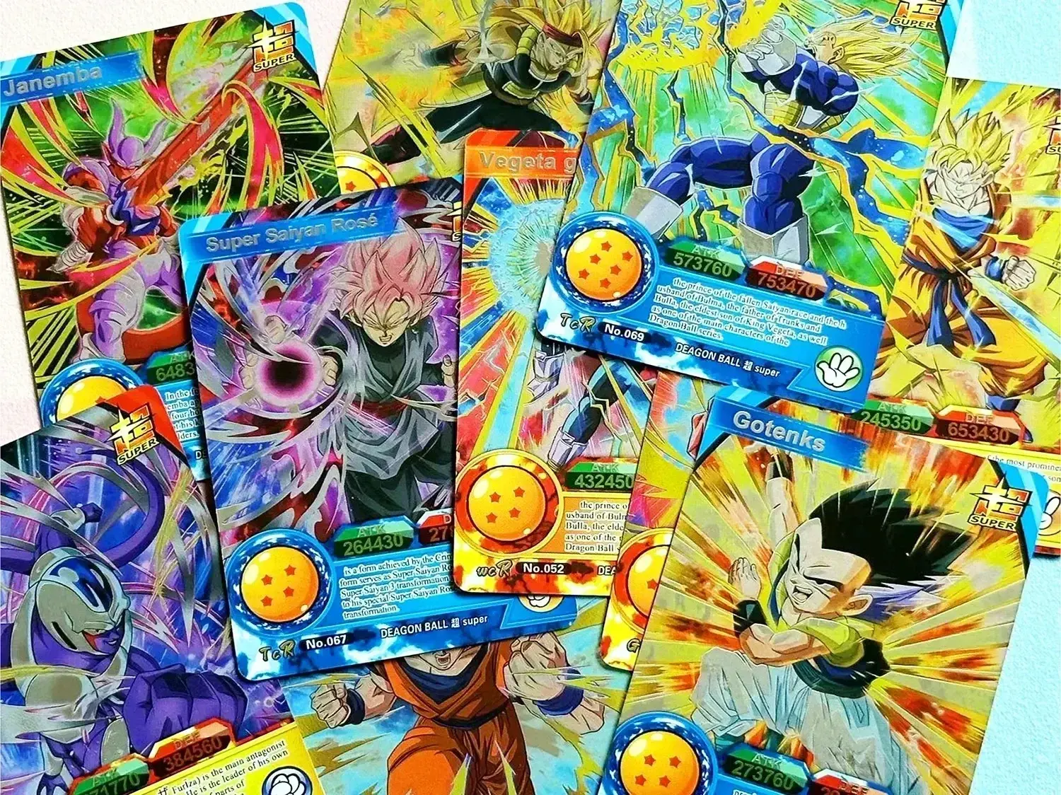 Dragon Ball Cards in English Shiny Son Goku Saiyan Vegeta Collection Card Anime Battle Carte for Children Gift Toy!