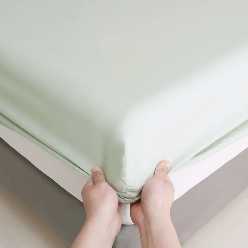 Bamboo Fiber Bedding Set 600TC Home Linen Cooling Plant Fiber US King 183*203*40cm Fitted Sheet Deep Pocket Silky Mattress Cover