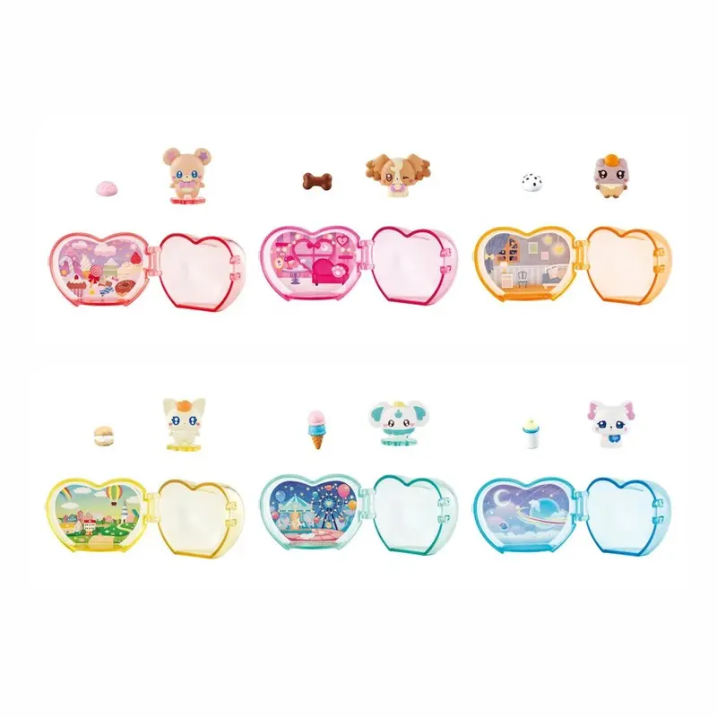 Bandai Pretty Cure! Elf Hut Ornament Gashapon Anime Figure Model Toy Cute Mao Mao Mai Snow Cocoa Pulsator Collectible Ornament