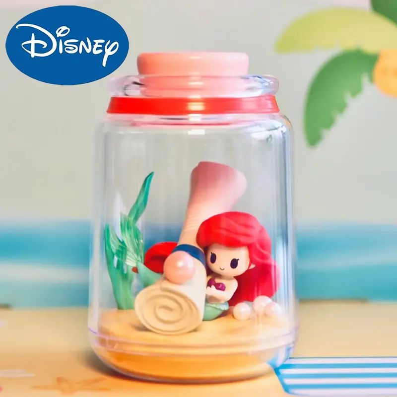 Disney Princess Blind Box Fantasy Wish Bottle Series Figure Collectible Action Models of Snow White And Belle Mystery Toy Decor