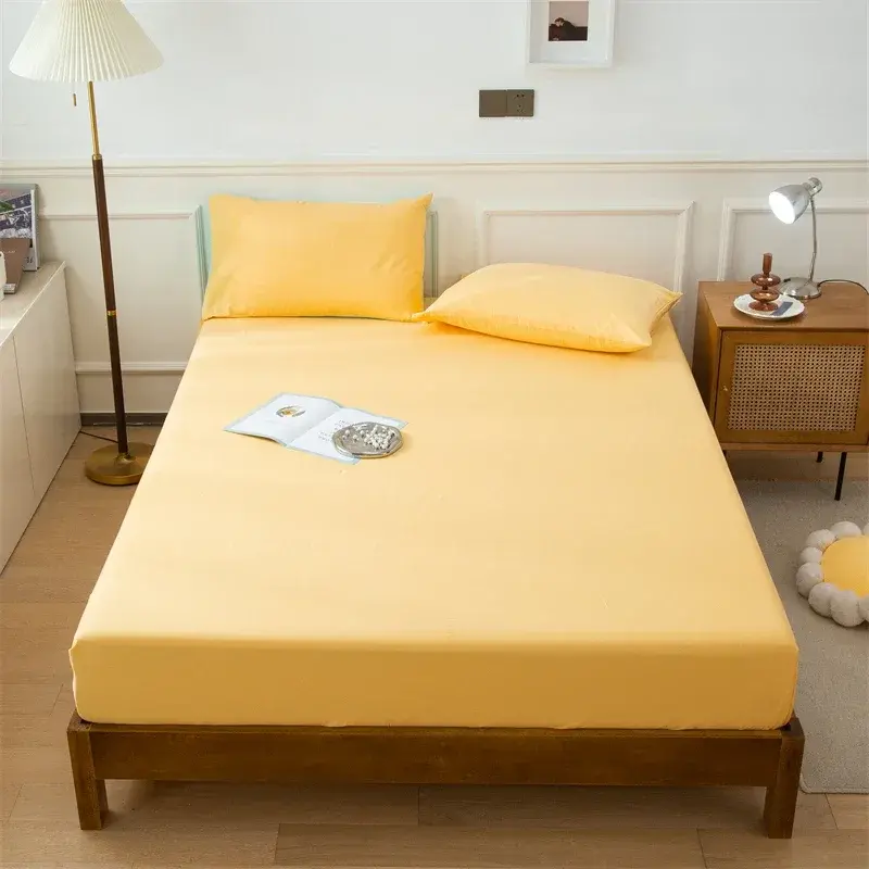 Luxury 40s 133x72 Cotton Fitted Sheet - Solid Color, Hypoallergenic, Soft and Breathable, Ensures a Comfortable Night's Sleep