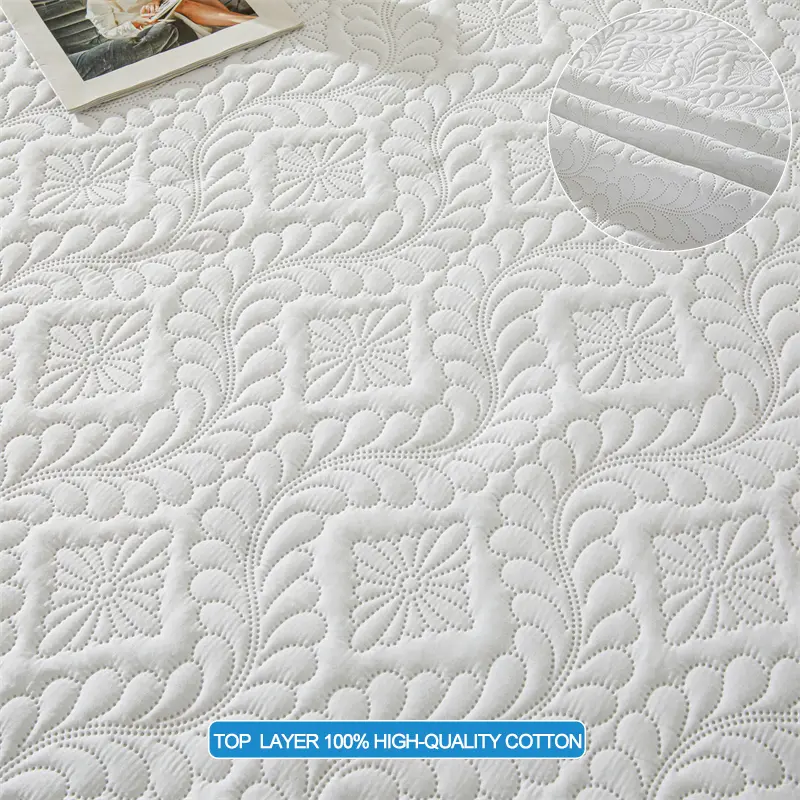 Waterproof Mattress Cover Hypoallergic Breathable Mattress Protector Anti-mite Anti-bacterial Fitted Bed Sheet, White
