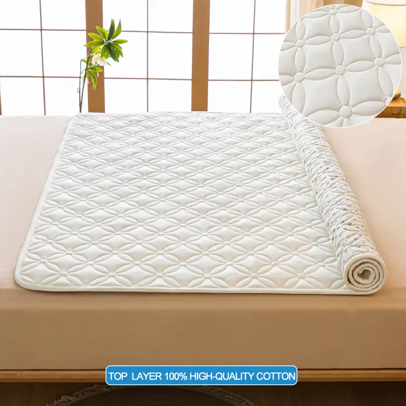 Luxury Mattress Protector Breathable Noiseless Mattress Cover,Pad with 4 Elastic Corner Straps,Bed Sheet with Straps