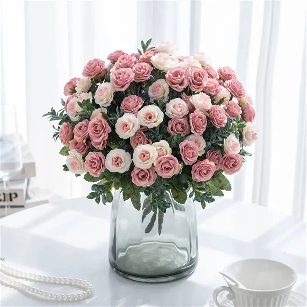 Fashion Silk Artificial Flower 13 Head Arrangements DIY Wedding Flowers Artificial Roses Flower Festival Celebration