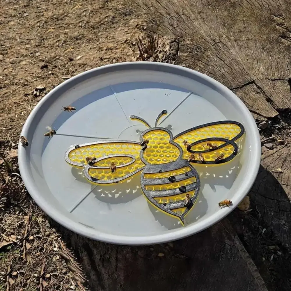 New 3D Bee Floating Pollinator Island Eco-Friendly Metal Butterfly Feeding Equipment Durable Floating Feeder Garden Centerpiece