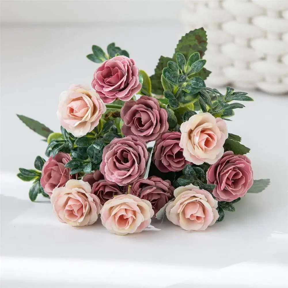 Fashion Silk Artificial Flower 13 Head Arrangements DIY Wedding Flowers Artificial Roses Flower Festival Celebration