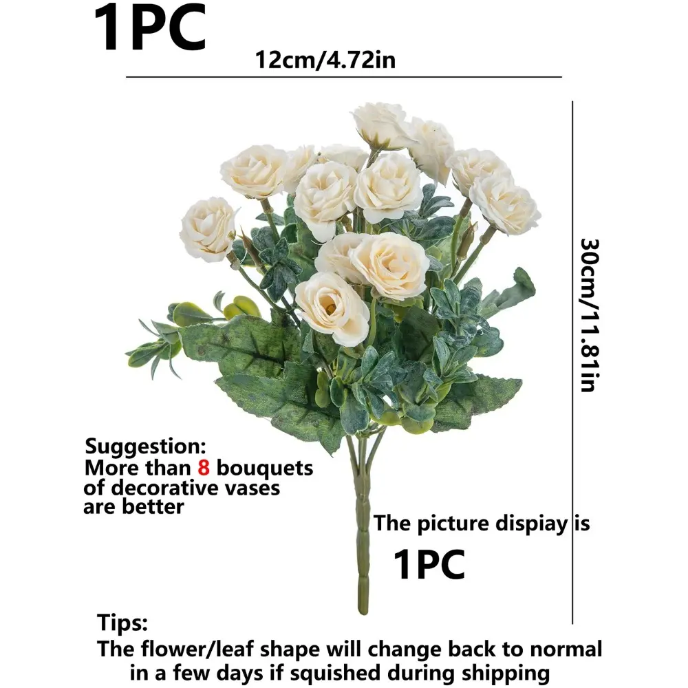 Fashion Silk Artificial Flower 13 Head Arrangements DIY Wedding Flowers Artificial Roses Flower Festival Celebration