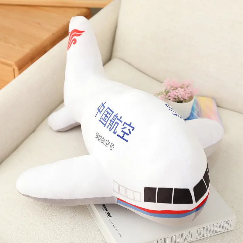 40cm-80cm Simulation Funny Airplane Plush Stuffed Toys Soft Cartoon Aircraft Doll Nap Pillow Home Decor Boys Birthday Gifts