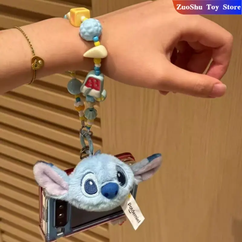 Original Disney Stitch Peripherals Plush Keychain Mobile Phone Chain Bag Pendant Doll Accessories Decor Plush Doll Surprise Gift
