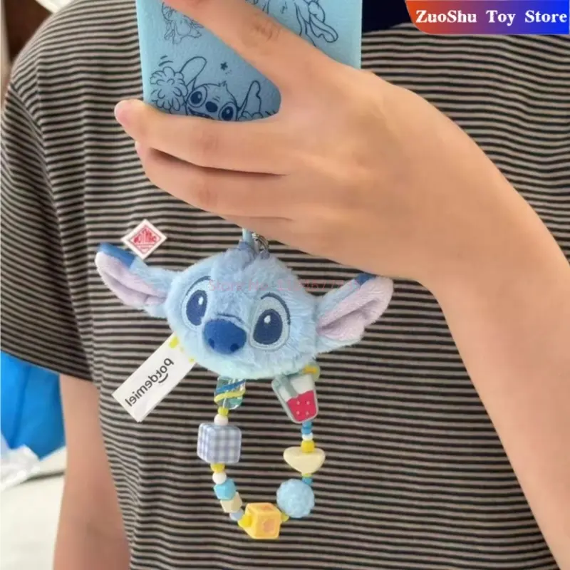 Original Disney Stitch Peripherals Plush Keychain Mobile Phone Chain Bag Pendant Doll Accessories Decor Plush Doll Surprise Gift