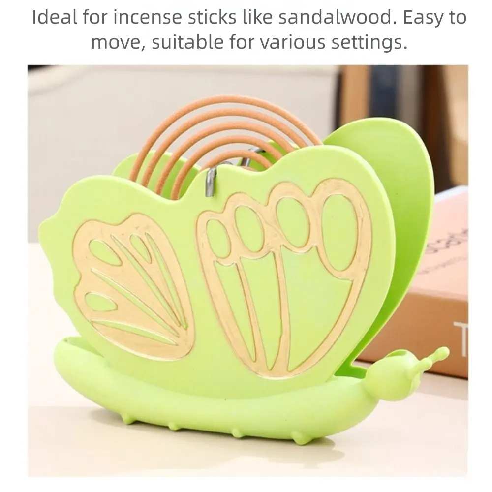 Butterfly Shape Mosquito Coil Holder Tail Hole Detachable Hook Mosquito Repellent Rack Deepened Thickened Coil Frame Indoor