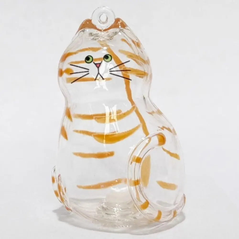 Small Ornaments Cat Fur Storage Pendant Cute Cat Shaped Transparent Container Stylish Keychain DIY Accessories