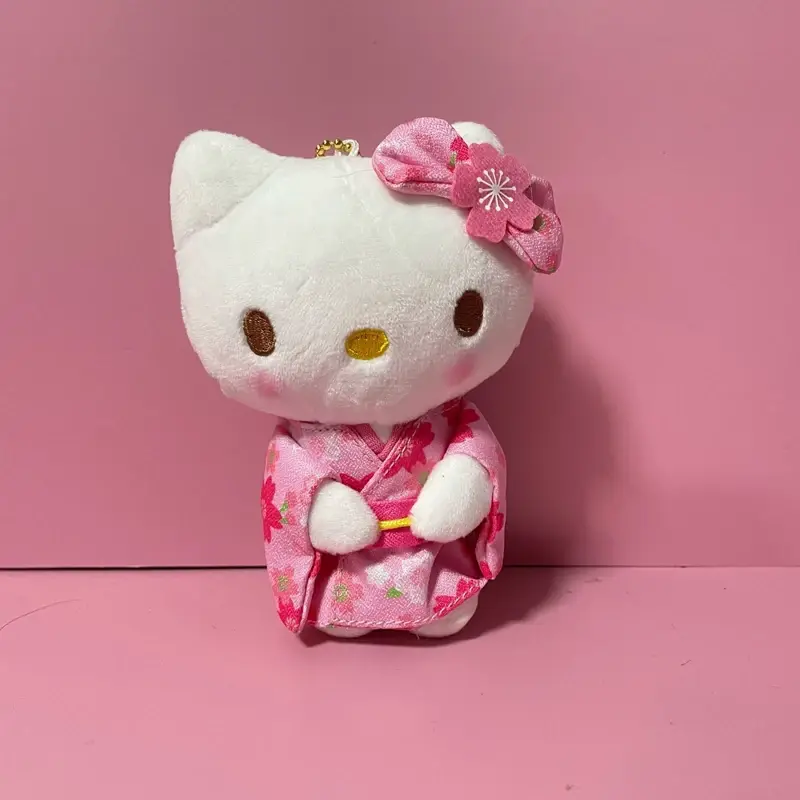 New Product Sakura Kimono Hello Kitty Plush Doll Pendant School Bag Keychain Pendant Small Accessory Doll Plush Toy Girl Gift