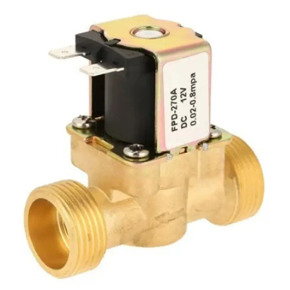 3/4” 1/2” Electric Solenoid Magnetic Valve DC 24V AC 220V DC12V Normally Closed Brass Water Control Magnetic Switching