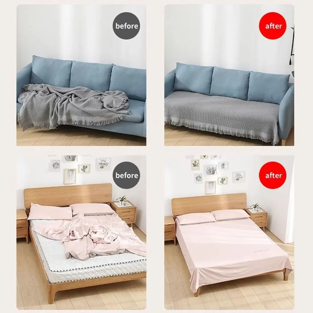 10Pcs New Self-Adhesive Sofa Bed Sheet Retention Clips Non-slip Double Sided Magic Fastener Invisible Fixed Tape Universal