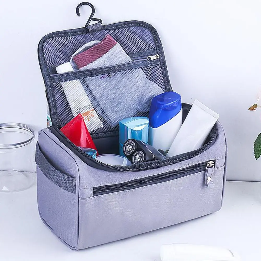 Multifunctional Multicolor Makeup Bag Large Capacity Handhold Travel Organizer Zipper Closure Waterproof Tote Travel
