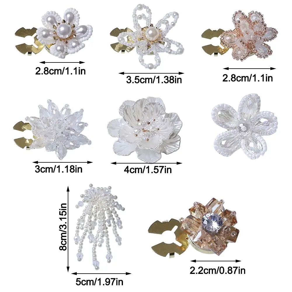 Elegant On Shirt Pearl Button Cover DIY Accessories Alloy Flower Cufflinksble Decor Sewing Buttons for Shirt Dress Decoration
