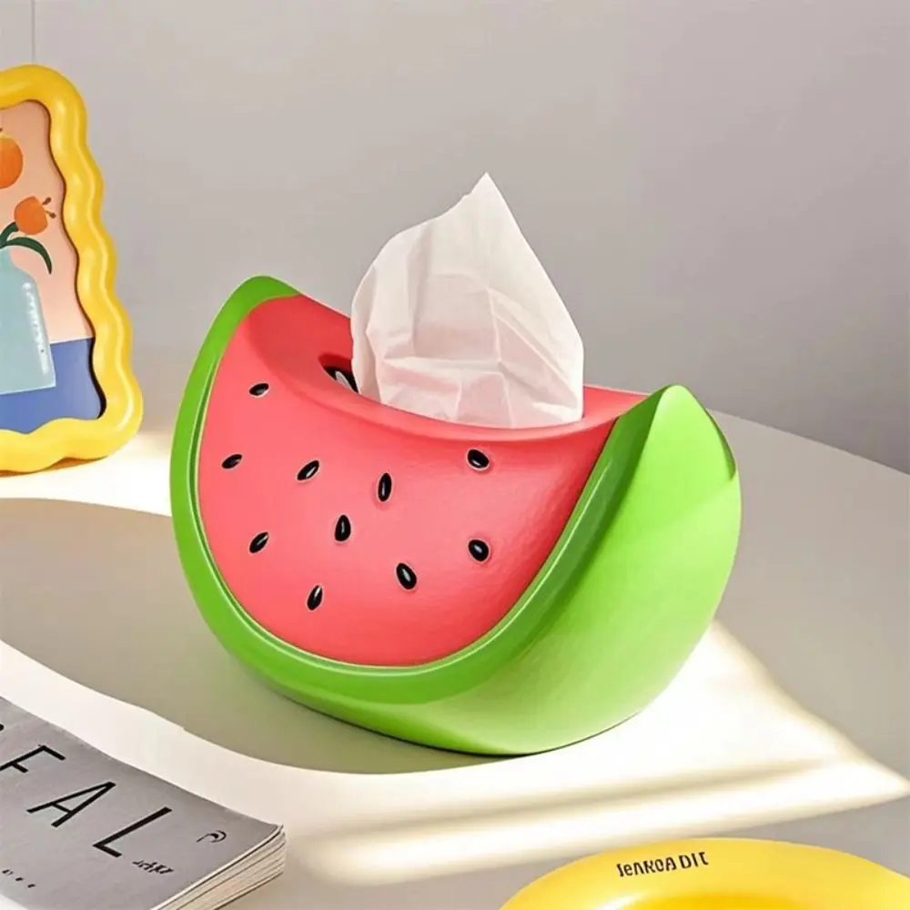 New Durable Watermelon Tissue Box VINYL Creative Desktop Napkin Box Unique Toilet Tissue Box Home Decoration
