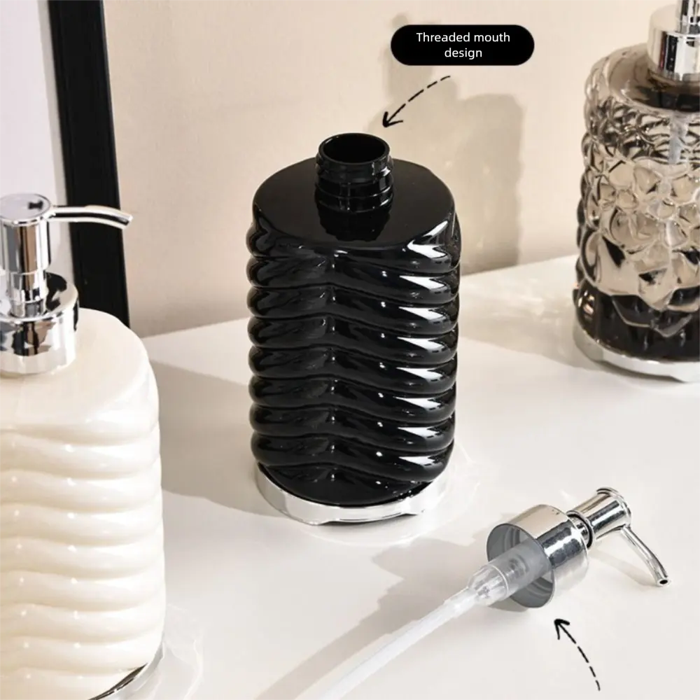 Portable PET Lotion Bottle Transparent 430ml Liquid Hand Soap Reusable Shower Gel Bottle Bathroom