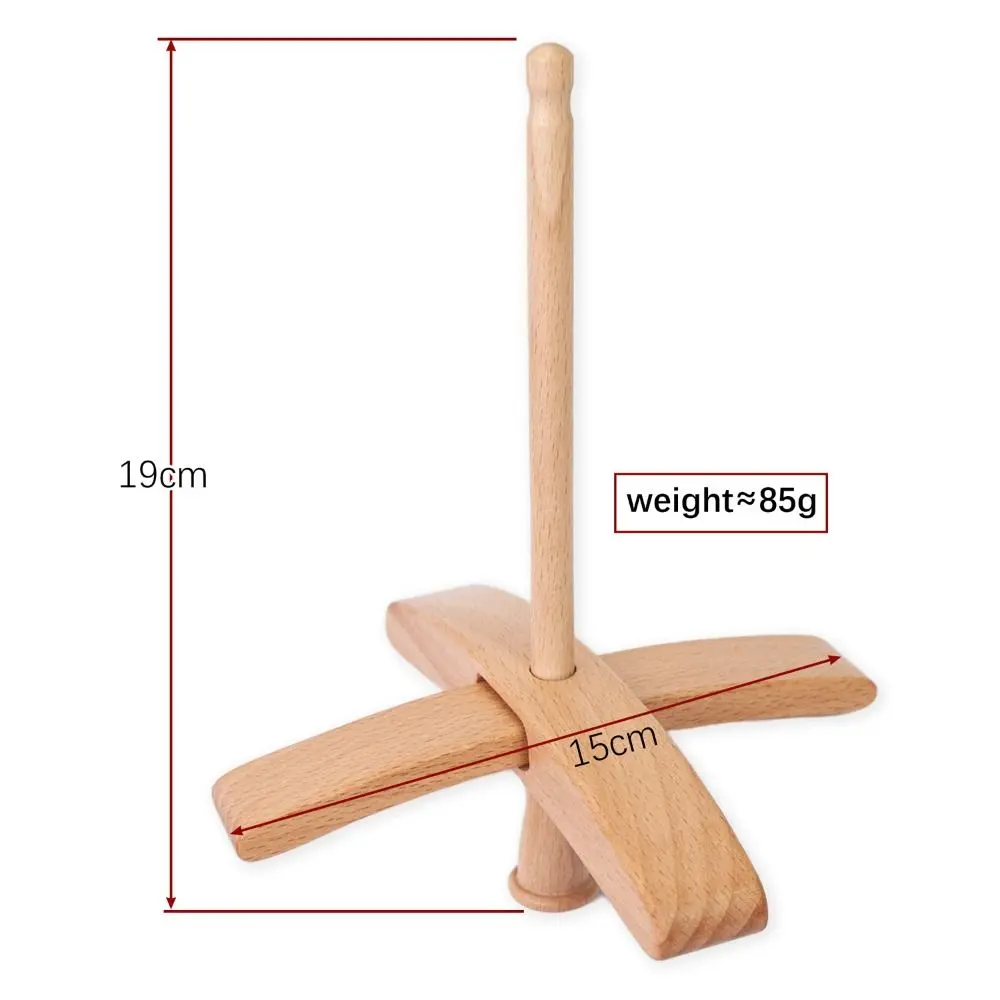 Handmade Wooden Turkish Spindle Storage Tools DIY Craft Beech Wood Turkish Spindle Kit Detachable Cross-Shaped