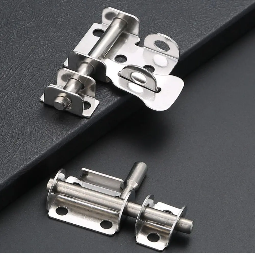 Stainless Steel Door Latch Toilet Door Lock Sliding Mechanism Sliding Bolts Latch Easy Installation Hardware Hasp Lock
