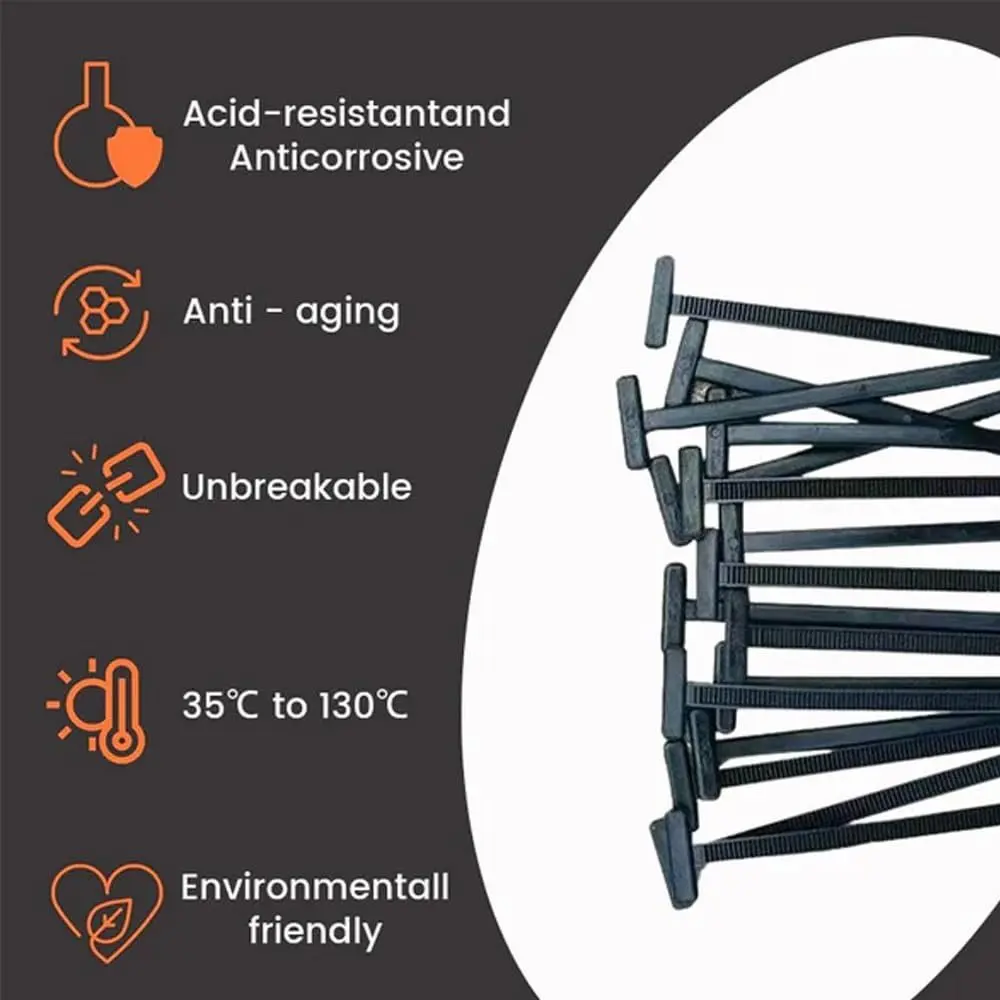 20/50100Pcs Multipurpose Nylon Universal Cable Tie Buckle Self-Locking Nylon Buckle Tie Holder Cable Tie Retainer