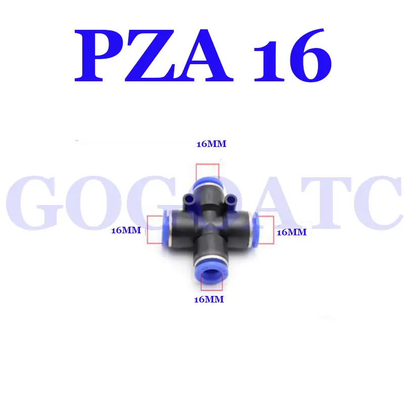 Pneumatic quick plug cross four-way PZA04 PZA06 PZA08 PZA10 PZA12 PZA16
