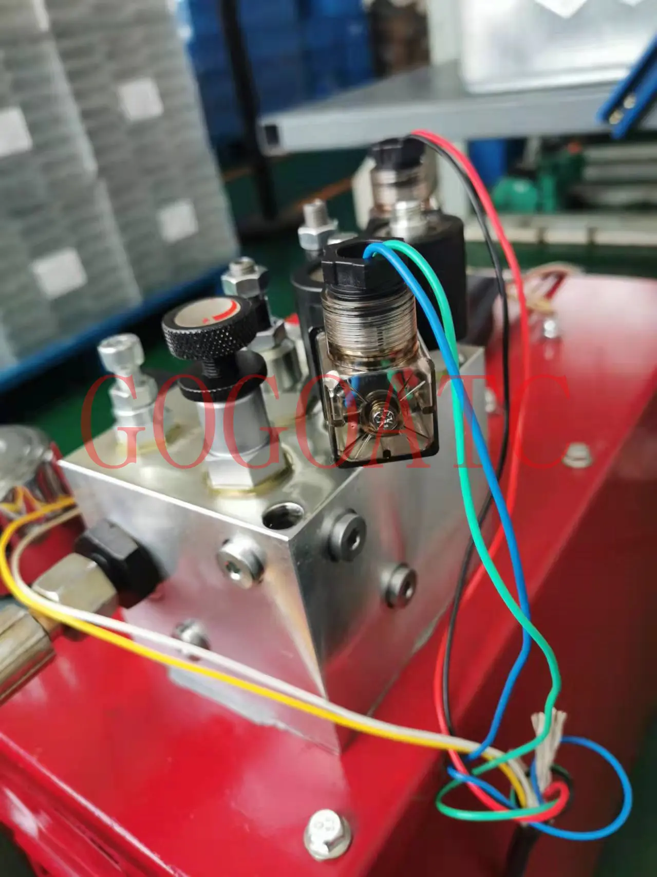 Freight elevator elevator double-speed descending valve group, fast-turn slow-speed lifting platform hydraulic station