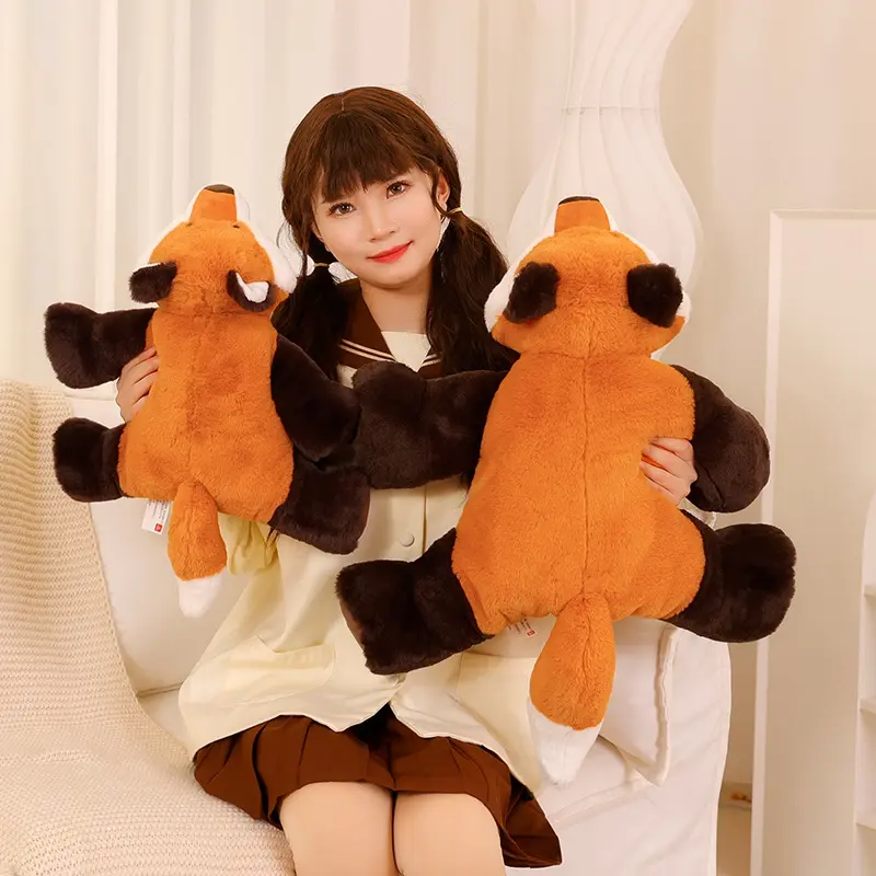 45-70cm Super Soft Lazy Fluffy Plush Stuffed Animals Plushie Raccoon Fox Crocodile Sloth Hug Throw Pillow Birthday Gift Boy Girl