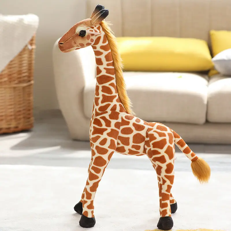 Real Life Giraffe Plush Toys High Quality Stuffed Animals Dolls Soft Room Decor35-60cm  Kids Baby Birthday Christmas Gift
