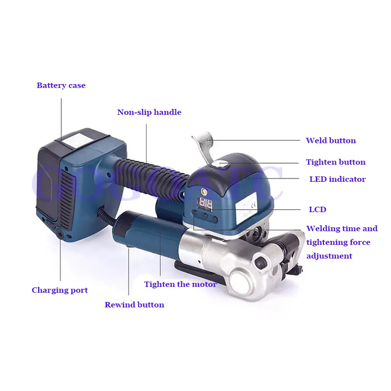 Portable electric strapping machine PET plastic steel belt automatic packing hot welding strapping machine automatic brick facto