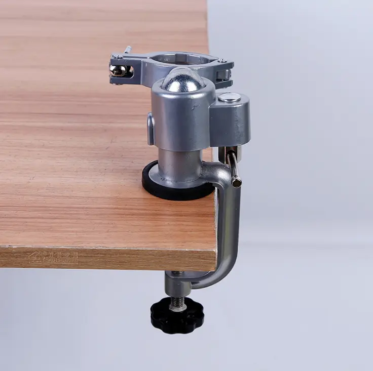 360 Degree Rotating Table Vise Multifunctional Aluminium Alloy Swivel Bench Vise Clamp Electric Drill Stand Rotating Tool