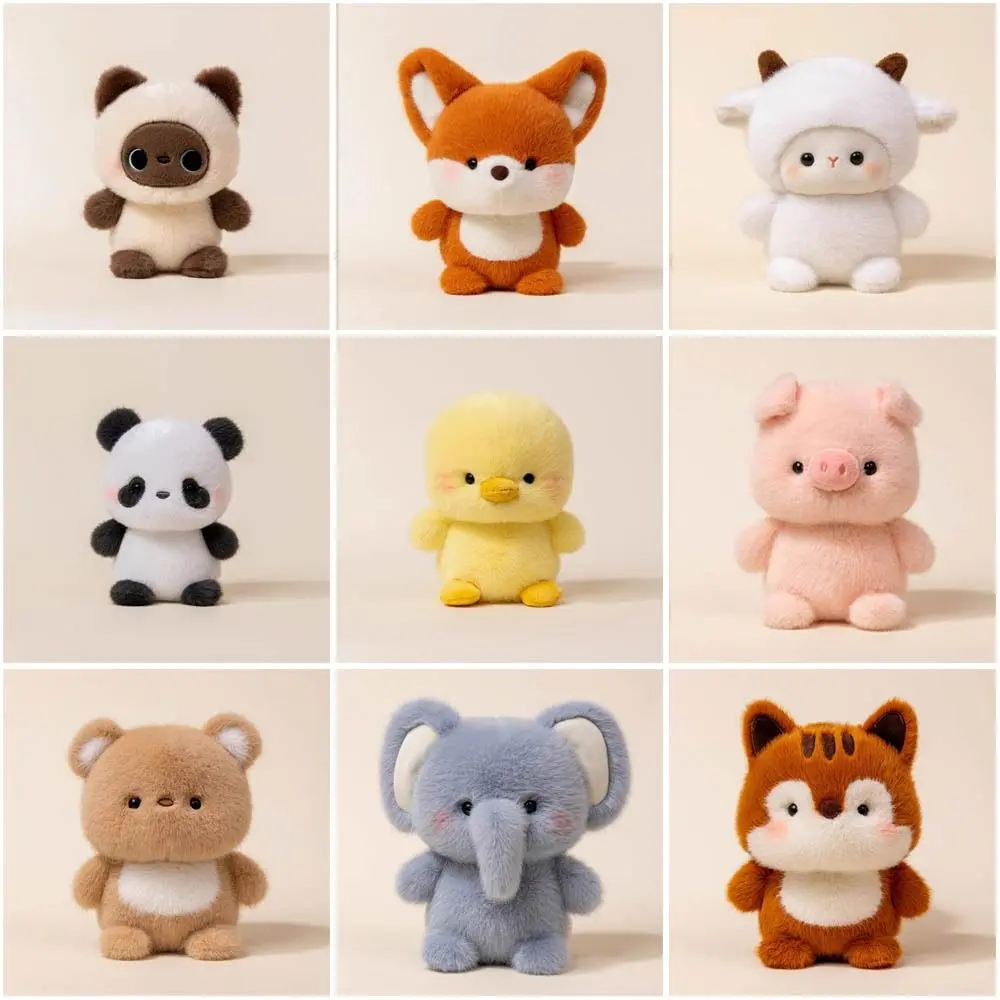 Cute 16cm Plush Companion Doll Fashion Stuffed Animal Pillow Super Soft Plush Bear Elephant Animal Plush Toy Sleeping Gift