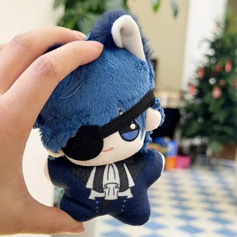 Black Butler Plush Pendant Toy Sebastian Michaelis Ciel Phantomhive Stuffed Cotton Doll Backpack Bag Keychain Soft Figure Gifts
