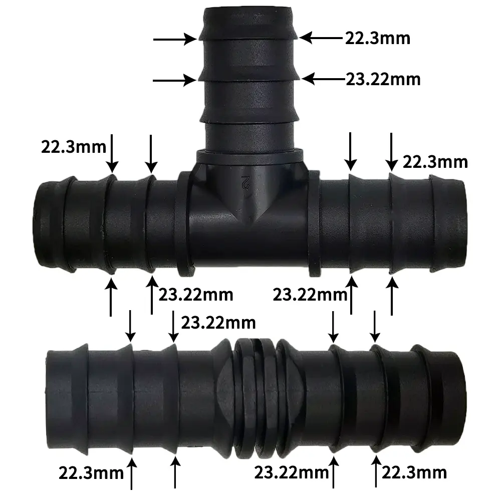 1/2" 3/4" Male Female Thread Connector To Barb 16mm 20mm 25mm PE Hose Adapter Tee Elbow Garden Irrigation Drip Watering System