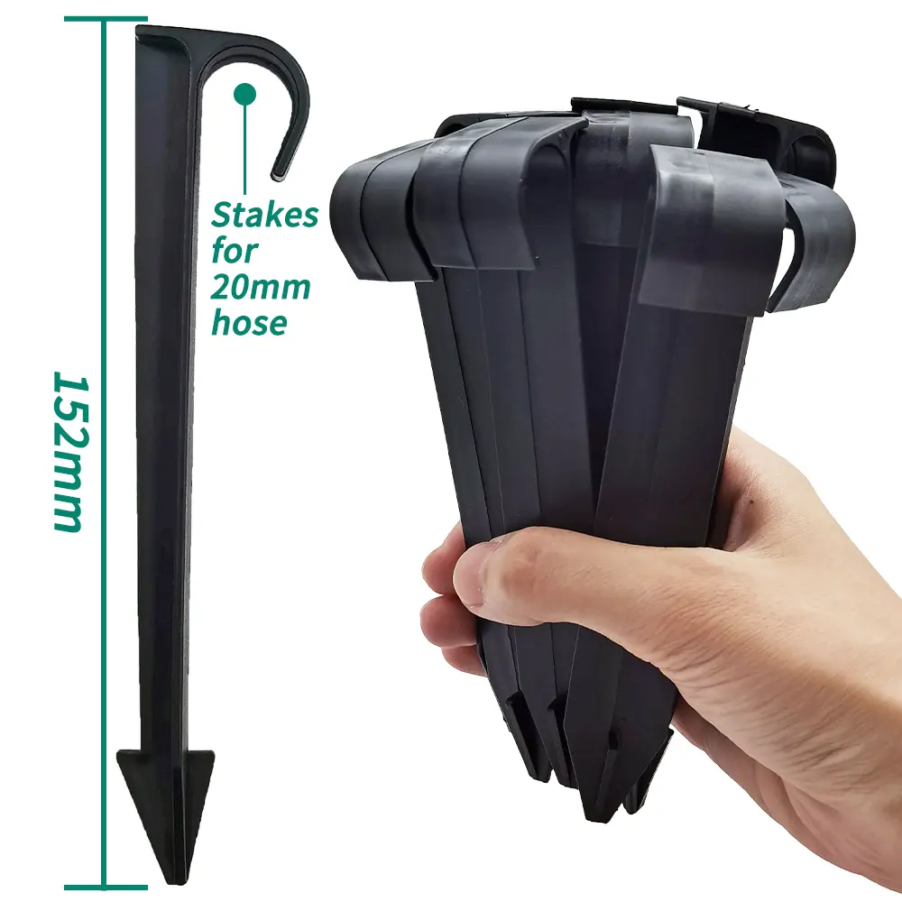 Oasis 50PCS 16mm 20mm Pipe Hose Holders C-type Groud Stake for 1/2 3/4 PE Tubing Drip Irrigation Garden Water Fittings Brackets