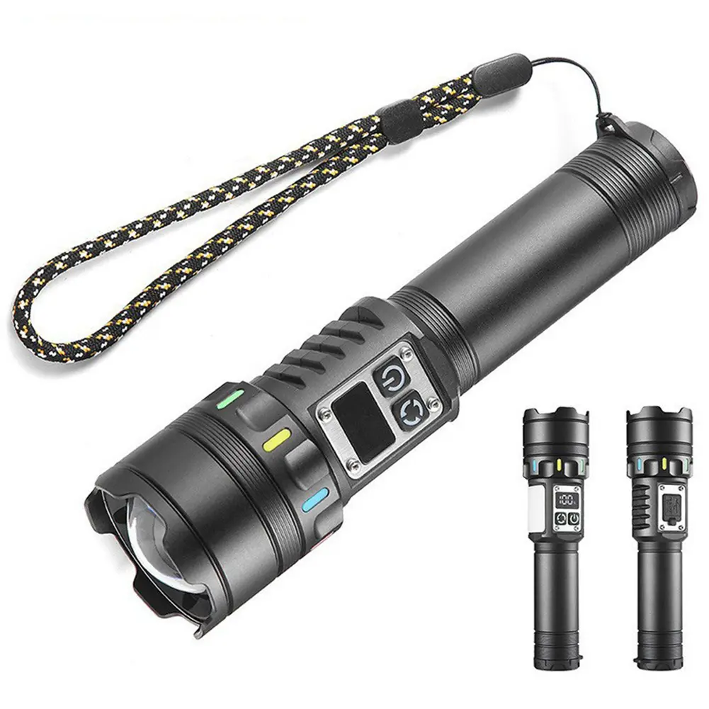 Rechargeable High Lumens Flashlight with 3 Lighting Mode Aluminum Handheld Flashlight Portable Flashlight for Camping Essentials
