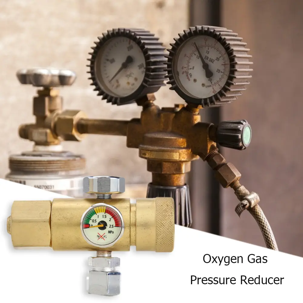 Practical Oxygen Pressure Reducer Air Flow Regulator Gauge Meter Welding Argon Gas Meter Clear Scale Rustproof Regulator