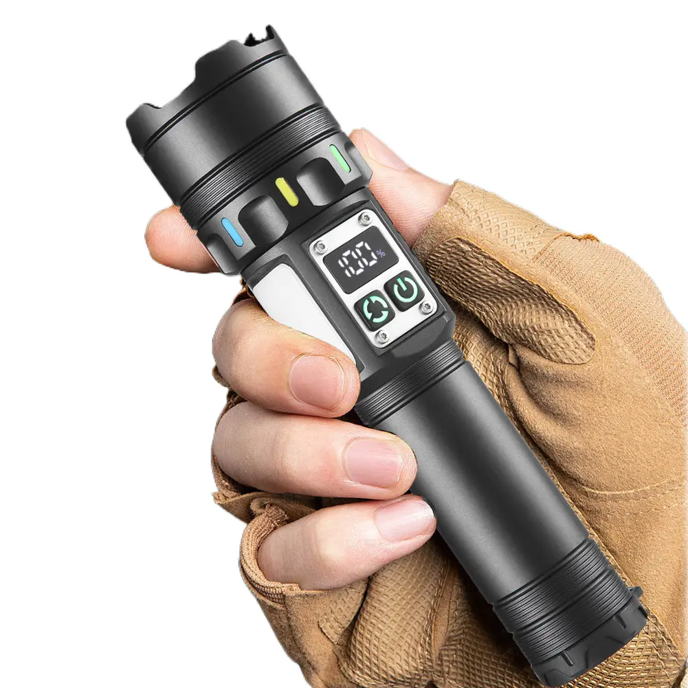 Rechargeable High Lumens Flashlight with 3 Lighting Mode Aluminum Handheld Flashlight Portable Flashlight for Camping Essentials